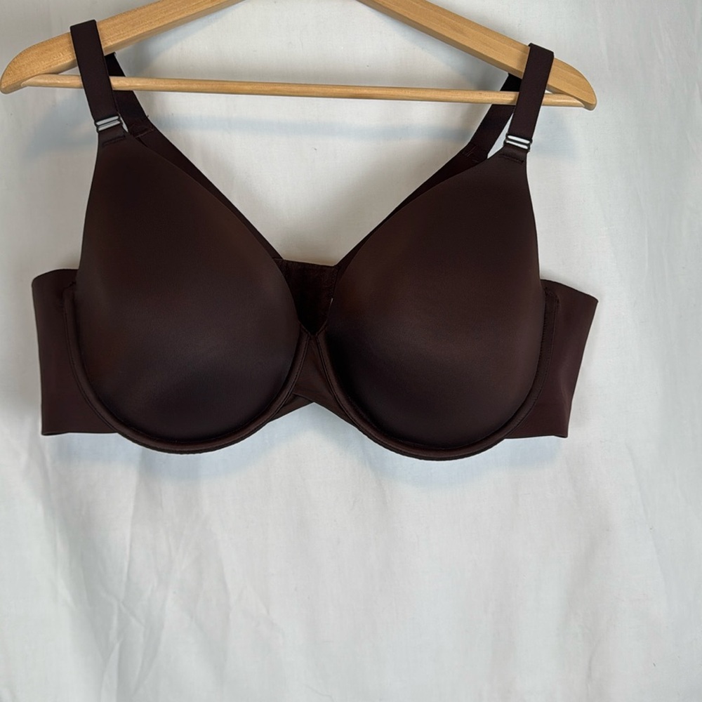 Cacique Lightly Lined Full Coverage Bra 46C Dark Brown Color Like New Cond.